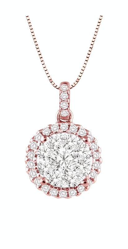 Parkplace Jewelers Round Shape Halo Lovebright Essential Diamond Pendant 94913PPFVPDPW