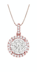 Parkplace Jewelers Round Shape Halo Lovebright Essential Diamond Pendant 94913PPFVPDPW