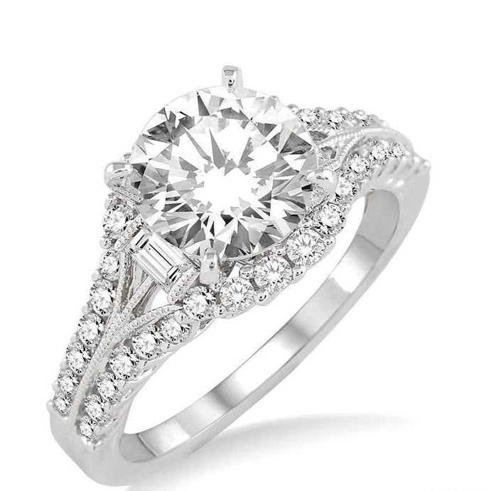 Parkplace Jewelers Round Shape Semi-Mount Diamond Engagement Ring 14163PPFRWG-SM