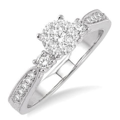 Parkplace Jewelers Round Shape Lovebright Diamond Engagement Ring 15325PPFHWG-LE