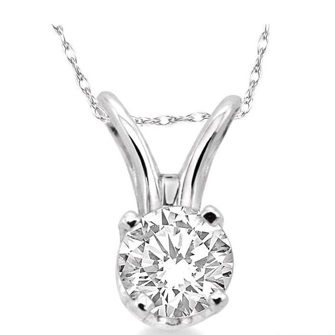 Parkplace Jewelers Round Shape Diamond Solitaire Pendant 90128PPFNPDW