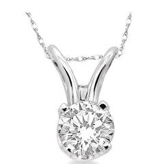 Parkplace Jewelers Round Shape Diamond Solitaire Pendant 90128PPFNPDW
