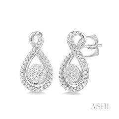 ASHI Round Shape Lovebright Diamond Earrings 94903PPFVERWG
