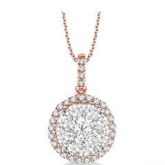 Parkplace Jewelers Round Shape Halo Lovebright Essential Diamond Pendant 94910PPFVPDPW-1.50