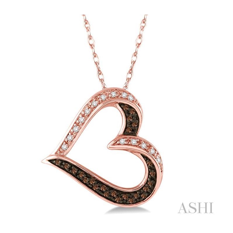 ASHI Heart Shape Champagne Diamond Pendant 93737PPTSPDPG