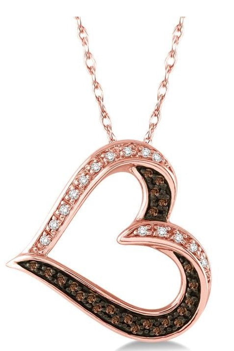 Parkplace Jewelers Heart Shape Champagne Diamond Pendant 93737PPTSPDPG