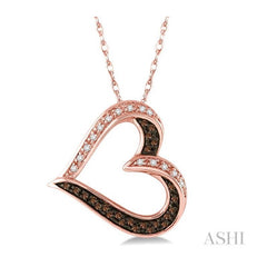 ASHI Heart Shape Champagne Diamond Pendant 93737PPTSPDPG