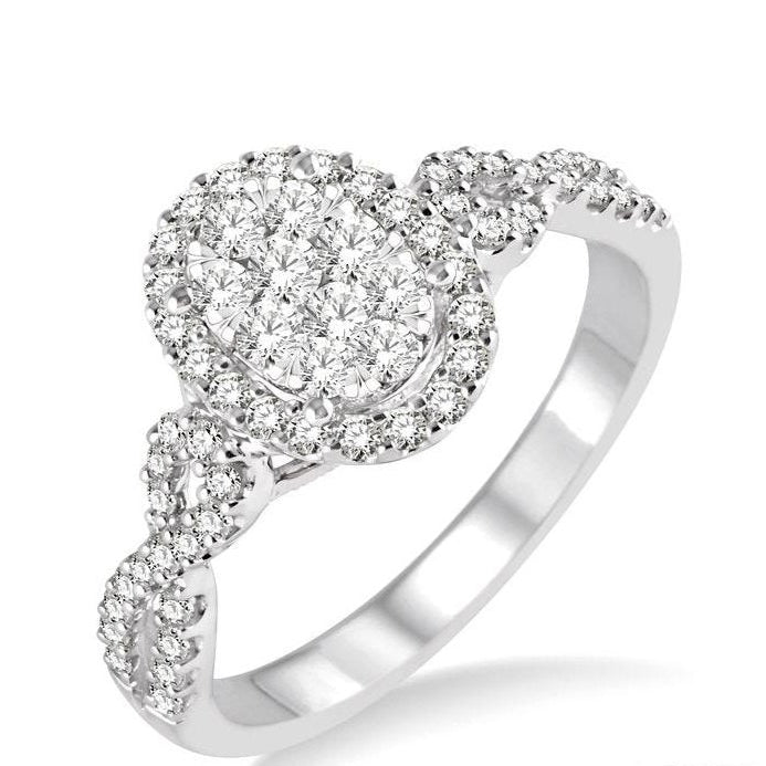 Parkplace Jewelers Oval Shape Halo Lovebright Diamond Engagement Ring 13123PPFHWG
