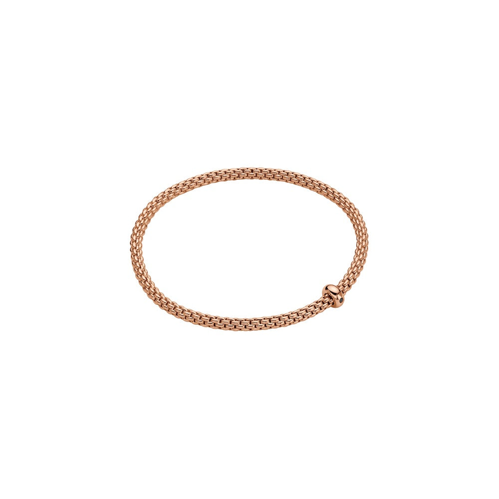 Fope Prima 18ct Rose Gold 0.01ct Black Diamond Flexible Bracelet FPE-1640/XS