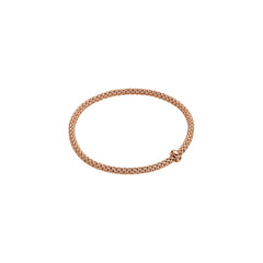 Fope Prima 18ct Rose Gold 0.01ct Black Diamond Flexible Bracelet FPE-1640/XS