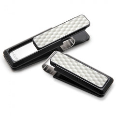 MClip Black Anodized White Golf Ball Money Clip GO-BKA-WHGB