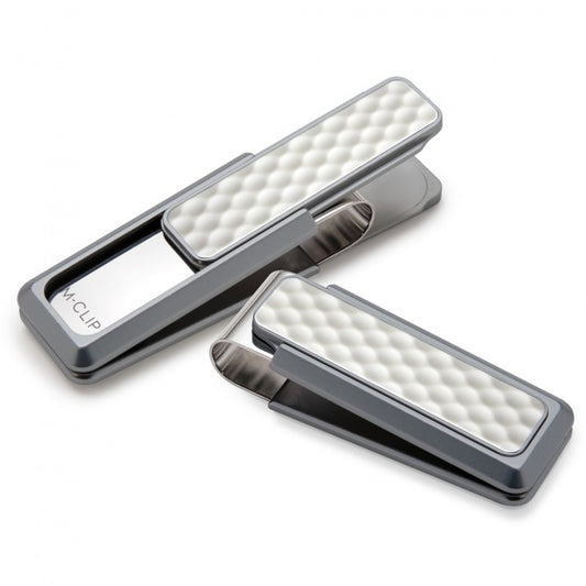 MClip Natural Anodized White Golf Ball Money Clip GO-NMA-WHGB