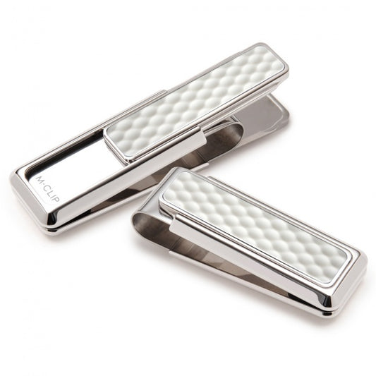MClip Rhodium White Golf Ball Money Clip GO-PRP-WHGB