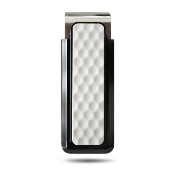MClip Black Anodized White Golf Ball Money Clip GO-BKA-WHGB