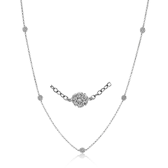 Simon G. Fashion Harmonie Necklace in 18k Gold with Diamonds CH119 WHITE 18K X