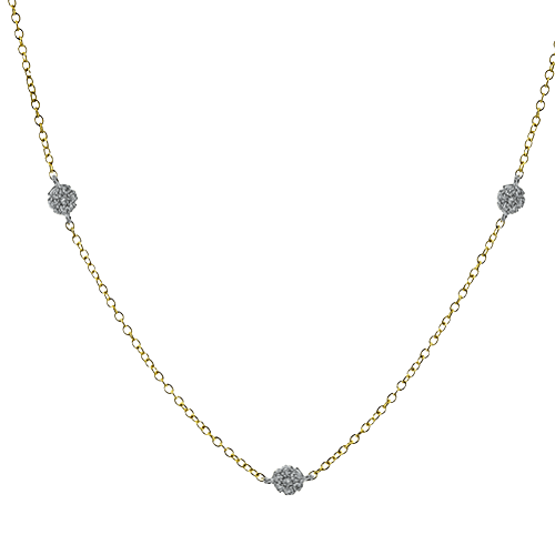 Simon G. Fashion Harmonie Necklace in 18k Gold with Diamonds CH119 WHITE 18K X