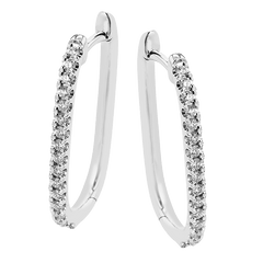 Hoop Earrings in 18k Gold with Diamonds LE4617 WHITE 18K X WHITE