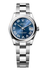 Rolex Oyster Perpetual Datejust 31 in Oystersteel features a bright blue dial and an Oyster bracelet 278240-Blue 1