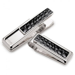 MClip Monterey Rhodium Black Alligator Money Clip MO-PRP-BKAL