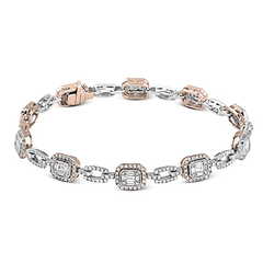Mosaic Bracelet in 18k Gold with Diamonds LB2060 WHITE 18K X