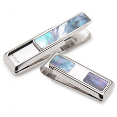 MClip Mother of Pearl Gray 2 Pocket Money Clip MP-PRP-GRMP-2P