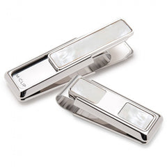 MClip Mother of Pearl White 2 Pocket Money Clip MP-PRP-WHMP-2P