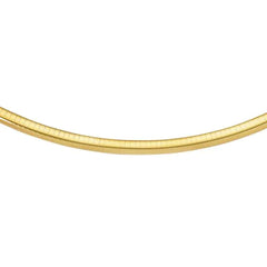Yellow Gold Polished Classic Omega Necklace