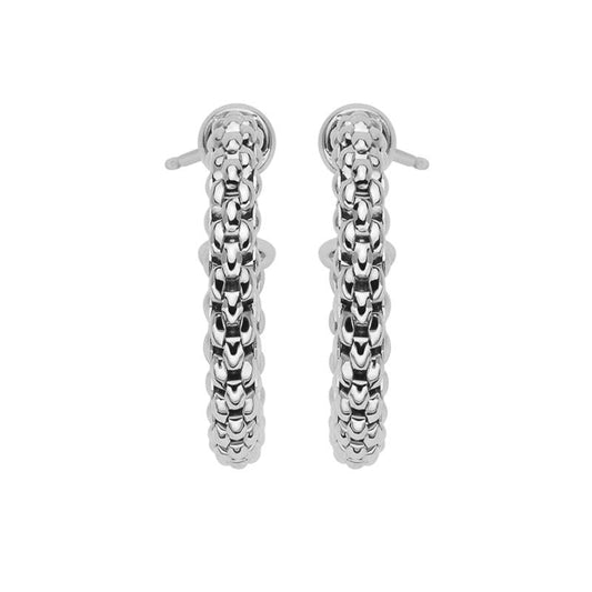 Fope Essentials 18ct White Gold Small Hoop Earrings 01E06OX_XX_B_XXX_000