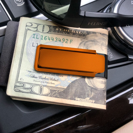 MClip Orange Solid Slide Money Clip w/ Black Spring UV2-ORA-0000