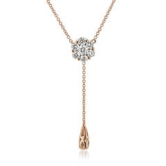 Pendant Necklace in 18k Gold with Diamonds LP4467 WHITE 18K X
