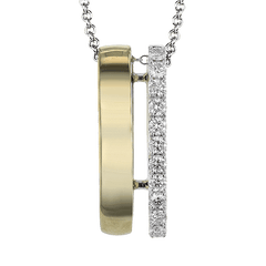 Pendant Necklace in 18k Gold with Diamonds LP4904 WHITE 18K X 2T