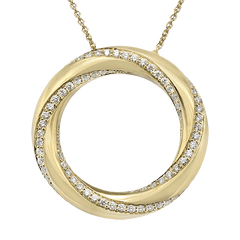 Pendant Necklace in 18k Gold with Diamonds LP4973 WHITE 18K X