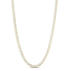 Yellow Gold Diamond Cut/ Textured Miami Cuban Necklace