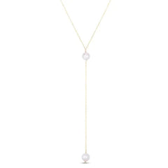 Yellow Gold Diamond Cut/ Textured Gold & Pearl Fashion Necklace