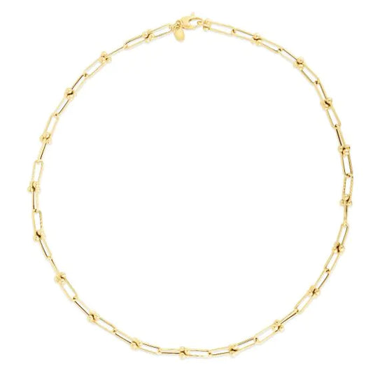 Yellow Gold Polished Lite Jax Necklace