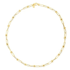 Yellow Gold Polished Lite Jax Necklace