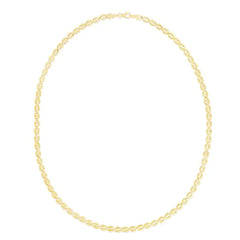 Yellow Gold Diamond Cut/ Textured Fancy Chain Links Necklace