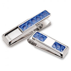 MClip Rodeo Dark Blue Alligator 2 Pocket Money Clip RO-PRP-DBAL-2P