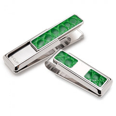 MClip Rodeo Dark Green Alligator 2 Pocket Money Clip RO-PRP-DGAL-2P