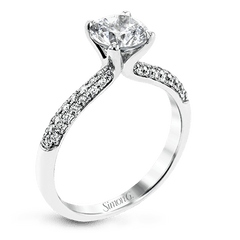 Round-Cut Engagement Ring In Platinum With Diamonds TR431-A WHITE PLAT SEMI