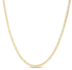 Two-tone Gold Polished Round Pave Franco Bracelet