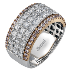 Simon-Set Anniversary Ring In Platinum With Diamonds MR1725 WHITE PLAT X WHITE-ROSE