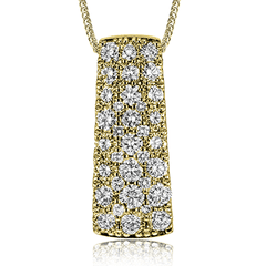 Simon-set Pendant Necklace in 18k Gold with Diamonds LP2379 WHITE 18K X