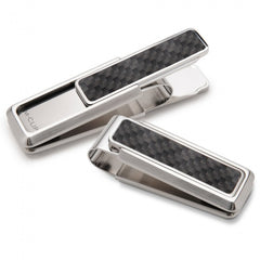 MClip Stainless With Black Carbon Fiber Money Clip SS-BSS-BKCF