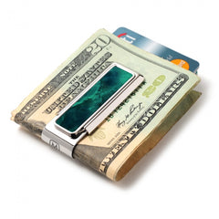 MClip Mother of Pearl Teal Angel Wing Money Clip MP-PRP-TLAW