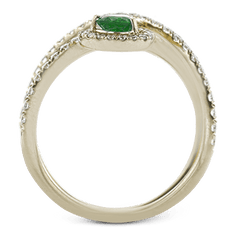 Tempera Color Ring In 18k Gold With Diamonds LR2264 WHITE 18K SEMI