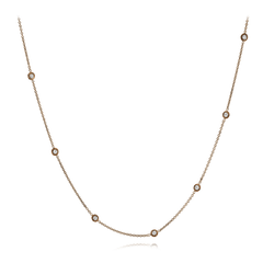 Simon G. Fashion Trellis Necklace in 18k Gold with Diamonds CH111 WHITE 18K X