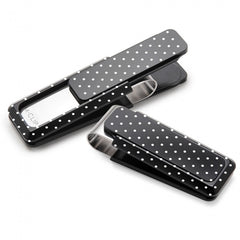 MClip Black Solid Slide with Polka Dots Money Clip UV2-BKA-PDEC