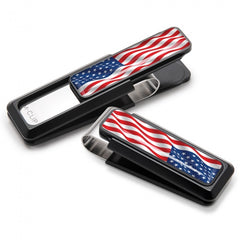 MClip Black With US Flag Money Clip UV2-BKA-USA1