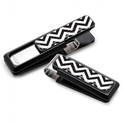 MClip Black and white chevron Money Clip UV2-BKA-ZZUR